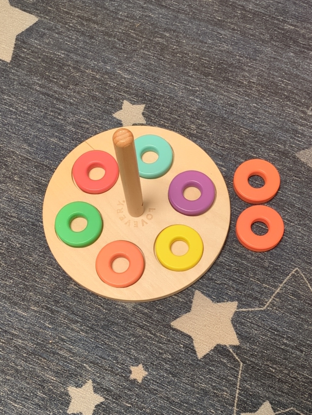 Wooden Ring Stacker Toy in Multicolor - Learning Toy